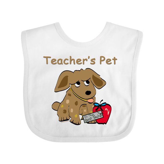 Inktastic Teacher's Pet Boys or Girls Baby Bib