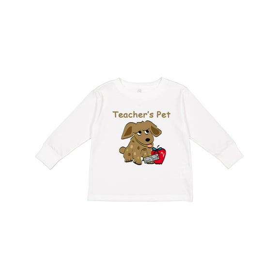 Inktastic Teacher's Pet Boys or Girls Long Sleeve Toddler T-Shirt