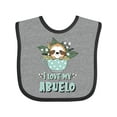 thumbnail image 1 of Inktastic Teacup Raccoon I Love My Abuelo Boys or Girls Baby Bib, 1 of 4