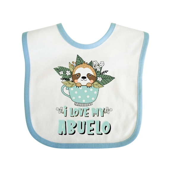 Inktastic Teacup Raccoon I Love My Abuelo Boys or Girls Baby Bib