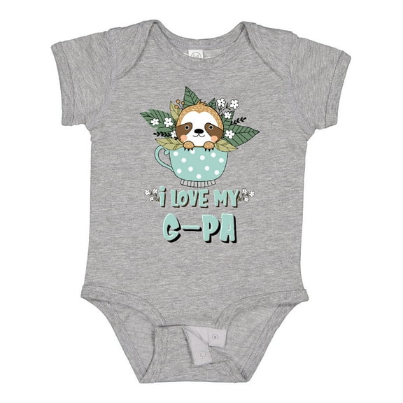 Inktastic Teacup Raccoon I Love My G-Pa Boys or Girls Baby Bodysuit