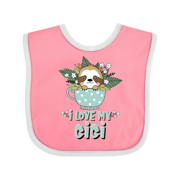 Inktastic Teacup Raccoon I Love My Gigi Boys or Girls Baby Bib