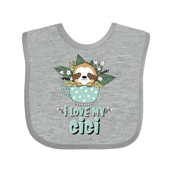Inktastic Teacup Raccoon I Love My Gigi Boys or Girls Baby Bib