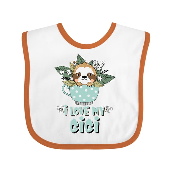 Inktastic Teacup Raccoon I Love My Gigi Boys or Girls Baby Bib