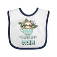 thumbnail image 1 of Inktastic Teacup Raccoon I Love My Gram Boys or Girls Baby Bib, 1 of 4