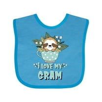 Inktastic Teacup Raccoon I Love My Gram Boys or Girls Baby Bib