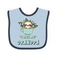 thumbnail image 1 of Inktastic Teacup Raccoon I Love My Grandpa Boys or Girls Baby Bib, 1 of 4