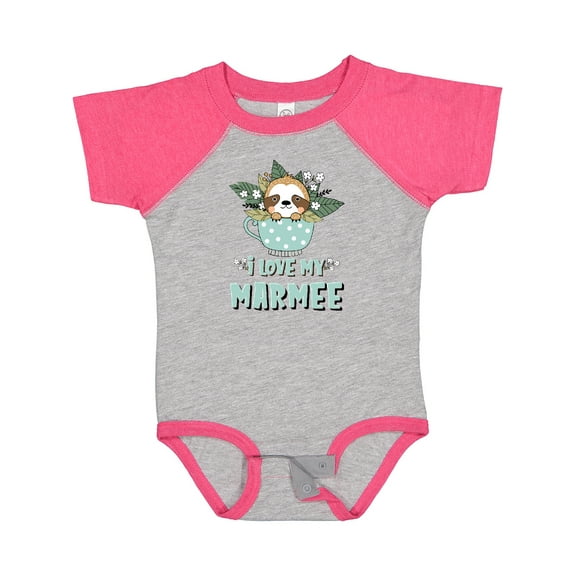 Inktastic Teacup Raccoon I Love My Marmee Boys or Girls Baby Bodysuit