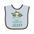 thumbnail image 1 of Inktastic Teacup Raccoon I Love My Nanny Boys or Girls Baby Bib, 1 of 4