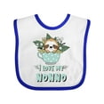 thumbnail image 1 of Inktastic Teacup Raccoon I Love My Nonno Boys or Girls Baby Bib, 1 of 4
