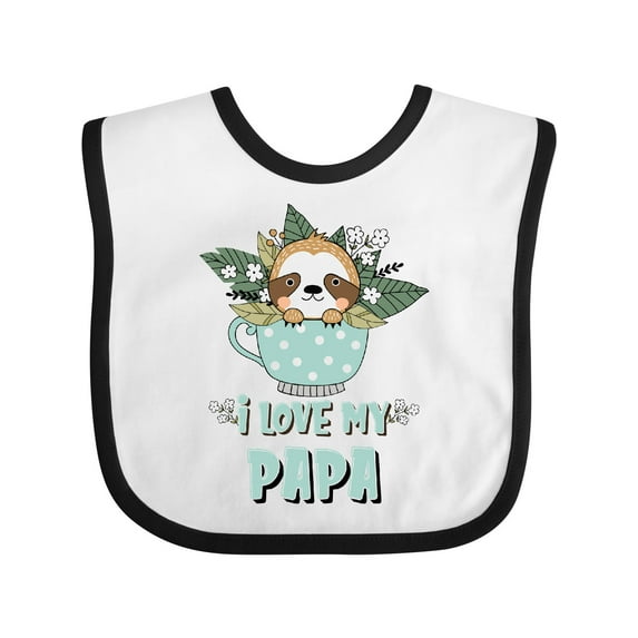 Inktastic Teacup Raccoon I Love My Papa Boys or Girls Baby Bib
