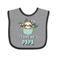 thumbnail image 1 of Inktastic Teacup Raccoon I Love My Papa Boys or Girls Baby Bib, 1 of 4