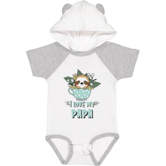 Inktastic Teacup Raccoon I Love My Papa Boys or Girls Baby Bodysuit