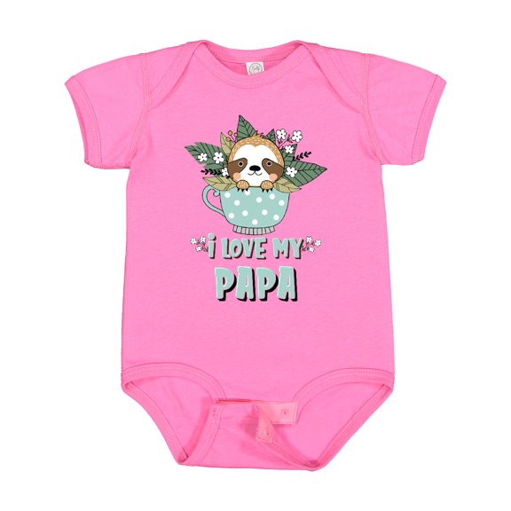 Inktastic Teacup Raccoon I Love My Papa Boys or Girls Baby Bodysuit