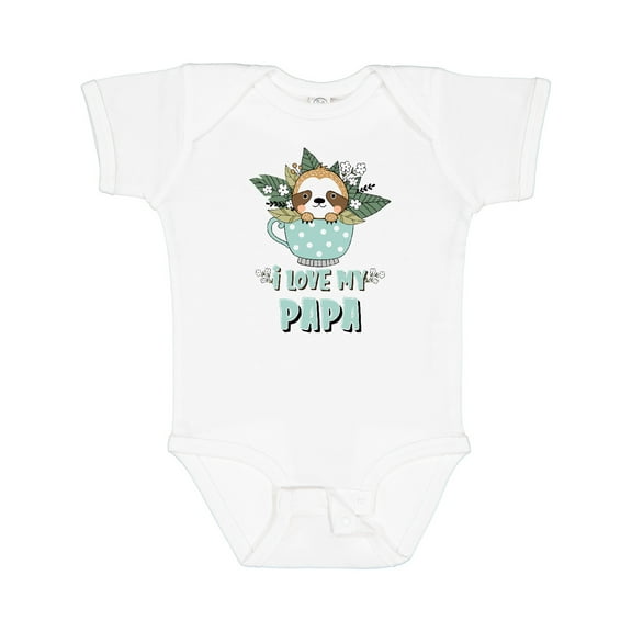 Inktastic Teacup Raccoon I Love My Papa Boys or Girls Baby Bodysuit