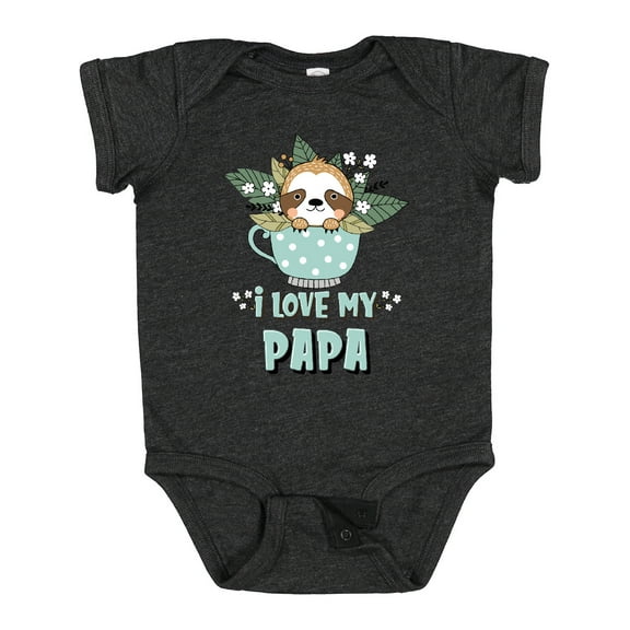 Inktastic Teacup Raccoon I Love My Papa Boys or Girls Baby Bodysuit