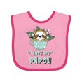 thumbnail image 1 of Inktastic Teacup Raccoon I Love My Papou Boys or Girls Baby Bib, 1 of 4