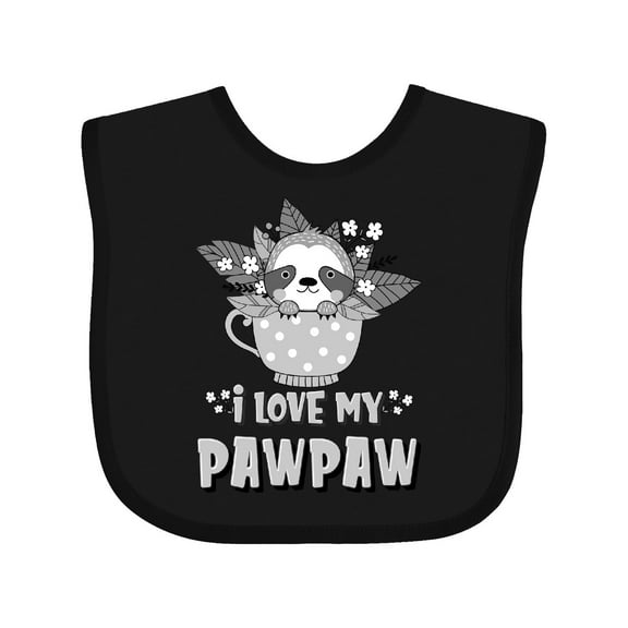 Inktastic Teacup Raccoon I Love My Pawpaw Boys or Girls Baby Bib