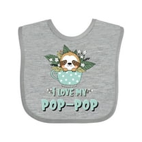 Inktastic Teacup Raccoon I Love My Pop-pop Boys or Girls Baby Bib