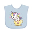 thumbnail image 1 of Inktastic Teacup Unicorn Boys or Girls Baby Bib, 1 of 4