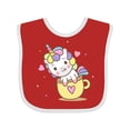 thumbnail image 1 of Inktastic Teacup Unicorn Boys or Girls Baby Bib, 1 of 4