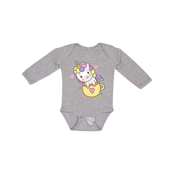 Inktastic Teacup Unicorn Boys or Girls Long Sleeve Baby Bodysuit