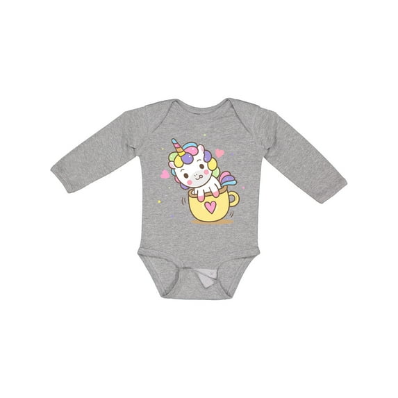 Inktastic Teacup Unicorn Boys or Girls Long Sleeve Baby Bodysuit