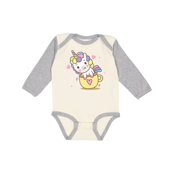 Inktastic Teacup Unicorn Boys or Girls Long Sleeve Baby Bodysuit