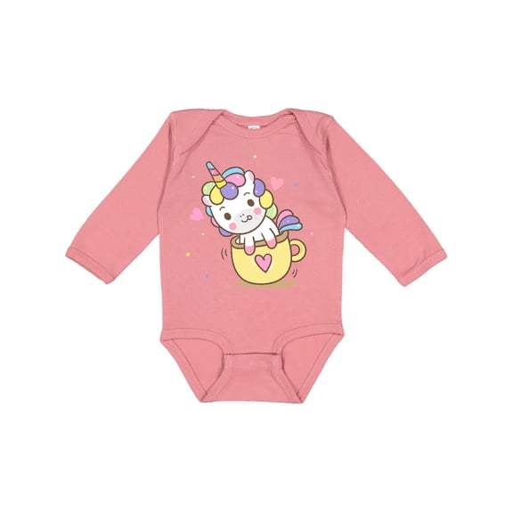 Inktastic Teacup Unicorn Boys or Girls Long Sleeve Baby Bodysuit