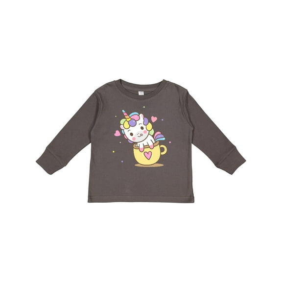 Inktastic Teacup Unicorn Boys or Girls Long Sleeve Toddler T-Shirt