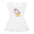 thumbnail image 1 of Inktastic Teacup Unicorn Girls Baby Dress, 1 of 5