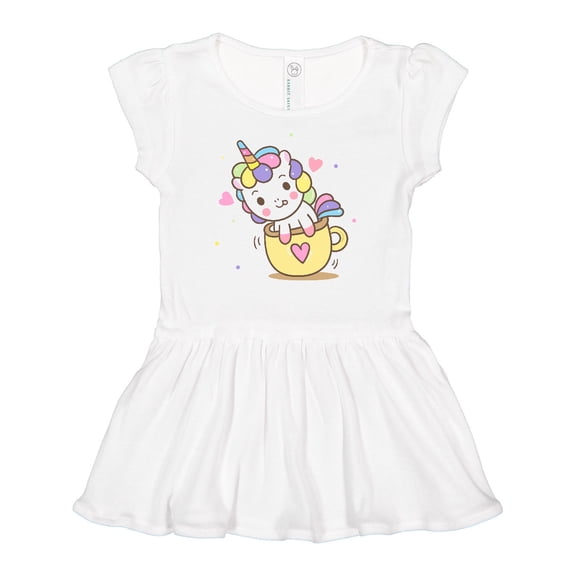 Inktastic Teacup Unicorn Girls Baby Dress