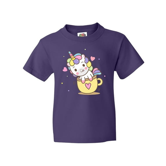 Inktastic Teacup Unicorn Youth T-Shirt