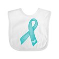thumbnail image 1 of Inktastic Teal Awareness Ribbon Girls Baby Bib, 1 of 4