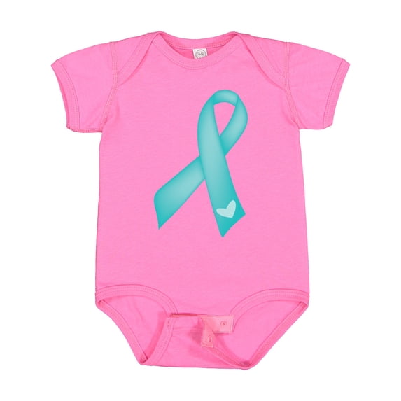 Inktastic Teal Awareness Ribbon Girls Baby Bodysuit