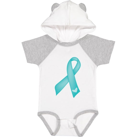 Inktastic Teal Awareness Ribbon Girls Baby Bodysuit