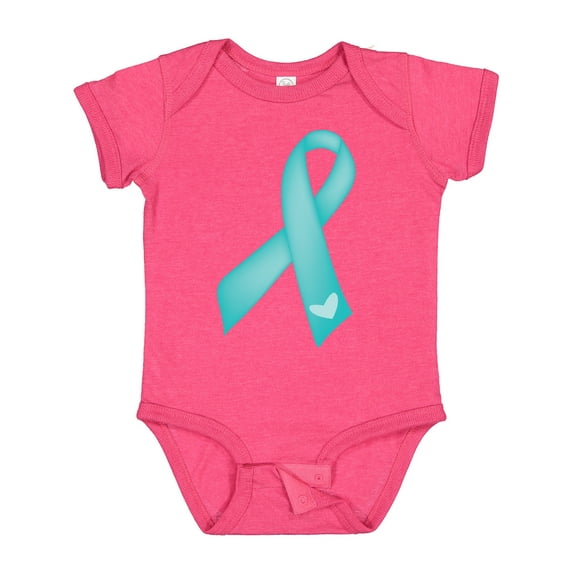 Inktastic Teal Awareness Ribbon Girls Baby Bodysuit