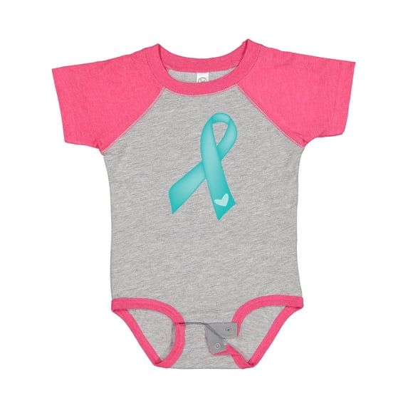 Inktastic Teal Awareness Ribbon Girls Baby Bodysuit