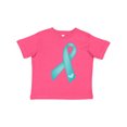 thumbnail image 1 of Inktastic Teal Awareness Ribbon Girls Toddler T-Shirt, 1 of 5