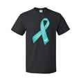 thumbnail image 1 of Inktastic Teal Awareness Ribbon T-Shirt, 1 of 5