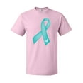 thumbnail image 1 of Inktastic Teal Awareness Ribbon T-Shirt, 1 of 5
