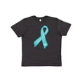 thumbnail image 1 of Inktastic Teal Awareness Ribbon Youth T-Shirt, 1 of 5