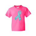 thumbnail image 1 of Inktastic Teal Awareness Ribbon Youth T-Shirt, 1 of 5