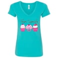 thumbnail image 1 of Inktastic Team Cupcake Happy Cupcakes Women's V-Neck T-Shirt, 1 of 5