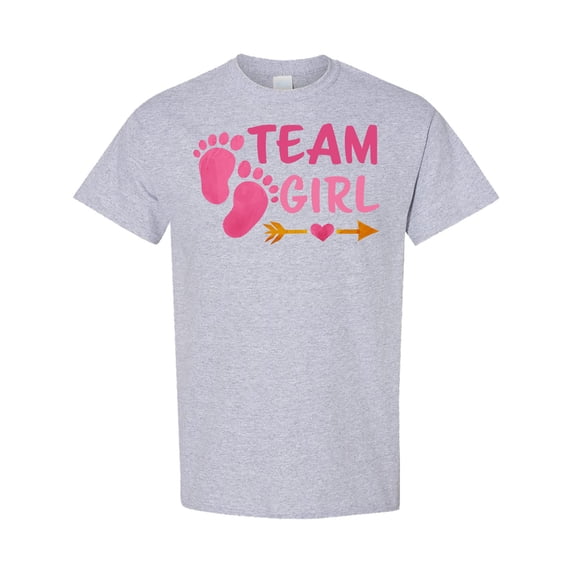 Inktastic Team Girl Pink Footprints and Arrow T-Shirt
