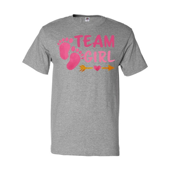 Inktastic Team Girl Pink Footprints and Arrow T-Shirt