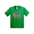 thumbnail image 1 of Inktastic Team Girl Pink Footprints and Arrow Youth T-Shirt, 1 of 5