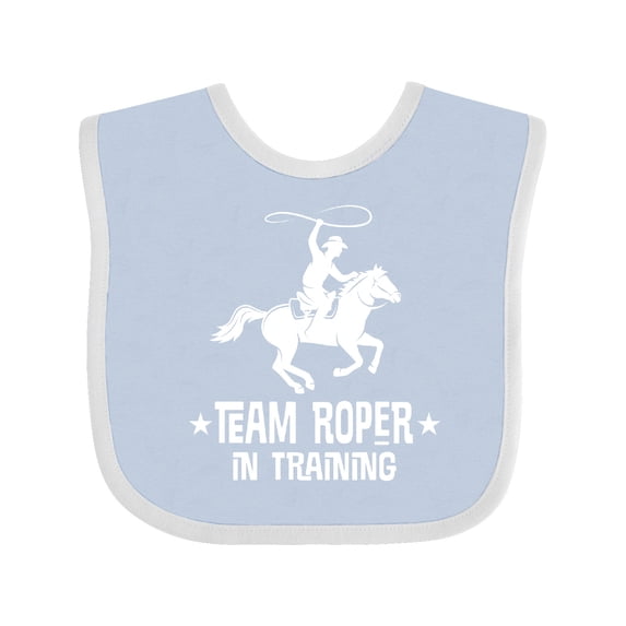 Inktastic Team Roper in Training Cowboy Boys Baby Bib