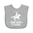 thumbnail image 1 of Inktastic Team Roper in Training Cowboy Boys Baby Bib, 1 of 4