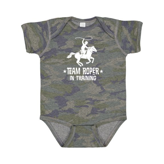 Inktastic Team Roper in Training Cowboy Boys Baby Bodysuit
